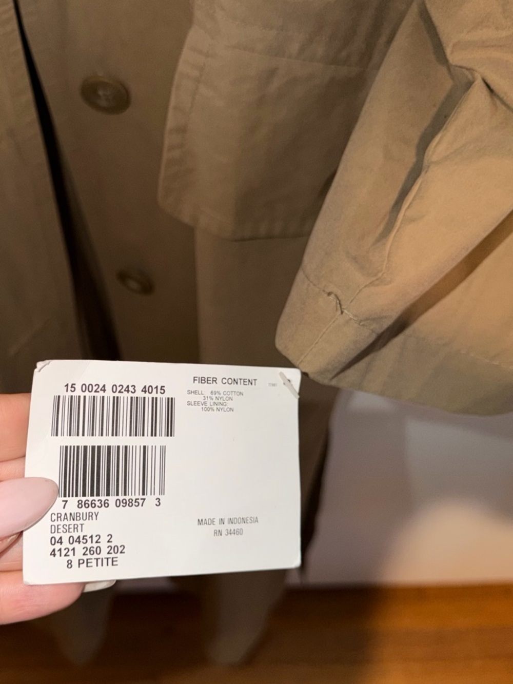 New Towne from London Fog Vintage Desert Belted Trench Coat Size 8 Petite - Picture 4 of 9